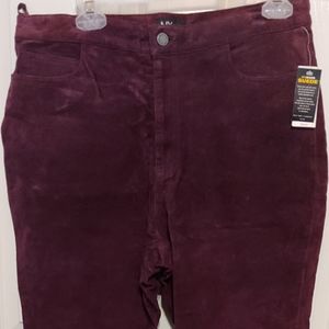 New purple suede pants NY and co